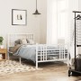 Estructura cama metal con cabecero y pie cama blanca 107x203 cm de , Camas y somieres - Ref: Foro24-376387, Precio: 89,71 €, ...