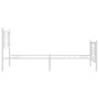 Estructura cama metal con cabecero y pie cama blanca 107x203 cm de , Camas y somieres - Ref: Foro24-376387, Precio: 89,71 €, ...