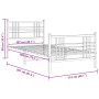Estructura cama metal con cabecero y pie cama blanca 107x203 cm de , Camas y somieres - Ref: Foro24-376387, Precio: 89,71 €, ...