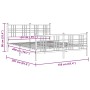 Estructura cama metal con cabecero y estribo blanco 150x200 cm de , Camas y somieres - Ref: Foro24-376393, Precio: 117,61 €, ...