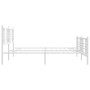 Estructura cama metal con cabecero y estribo blanco 200x200 cm de vidaXL, Camas y somieres - Ref: Foro24-376398, Precio: 147,...