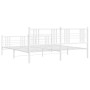 Estructura cama metal con cabecero y estribo blanco 200x200 cm de vidaXL, Camas y somieres - Ref: Foro24-376398, Precio: 147,...