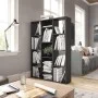 Divisor/estantería aglomerado gris brillante 100x24x140 cm de vidaXL, Divisores de ambientes - Ref: Foro24-800449, Precio: 86...