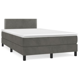 Cama box spring con colchón terciopelo gris oscuro 120x190 cm de vidaXL, Camas y somieres - Ref: Foro24-3269832, Precio: 369,...
