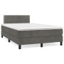 Cama box spring con colchón terciopelo gris oscuro 120x190 cm de vidaXL, Camas y somieres - Ref: Foro24-3269832, Precio: 369,...