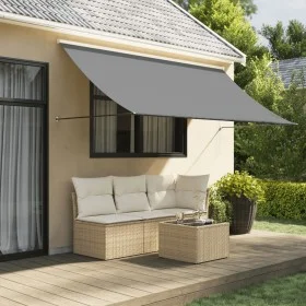 Toldo retráctil de tela y acero gris antracita 300x150 cm de vidaXL, Toldos - Ref: Foro24-368754, Precio: 59,82 €, Descuento: %