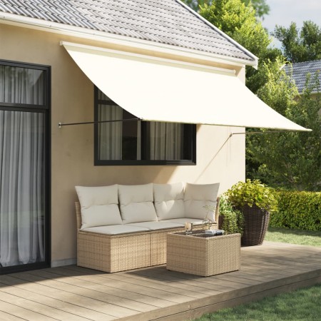 Toldo retráctil de tela y acero crema 300x150 cm de vidaXL, Toldos - Ref: Foro24-368761, Precio: 66,32 €, Descuento: %