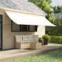 Toldo retráctil de tela y acero crema 400x150 cm de vidaXL, Toldos - Ref: Foro24-368763, Precio: 80,66 €, Descuento: %