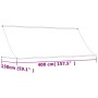 Toldo retráctil de tela y acero crema 400x150 cm de vidaXL, Toldos - Ref: Foro24-368763, Precio: 80,66 €, Descuento: %