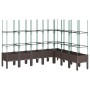 Jardinera con enrejado PP marrón 200x160x142,5 cm de vidaXL, Maceteros y jardineras - Ref: Foro24-367975, Precio: 129,64 €, D...