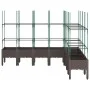 Jardinera con enrejado PP marrón 200x160x142,5 cm de vidaXL, Maceteros y jardineras - Ref: Foro24-367975, Precio: 127,96 €, D...