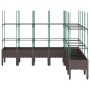 Jardinera con enrejado PP marrón 200x160x142,5 cm de vidaXL, Maceteros y jardineras - Ref: Foro24-367975, Precio: 129,64 €, D...