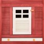 Conejera de exterior con corredor madera de abeto rojo y blanco de vidaXL, Jaulas y habitáculos para animales pequeños - Ref:...