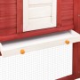 Conejera de exterior con corredor madera de abeto rojo y blanco de vidaXL, Jaulas y habitáculos para animales pequeños - Ref:...