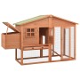 Gallinero con ponedero madera maciza de abeto de vidaXL, Jaulas y habitáculos para animales pequeños - Ref: Foro24-170864, Pr...