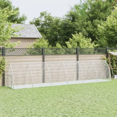 Jaula para conejos acero galvanizado plateado 600x105x120 cm de vidaXL, Jaulas y habitáculos para animales pequeños - Ref: Fo...