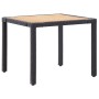 Set de comedor de jardín 5 pzas y cojines ratán sintético negro de vidaXL, Conjuntos de jardín - Ref: Foro24-46025, Precio: 4...