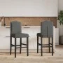Hohe Hocker, 2 Stück, massives Gummiholz und Stoff von vidaXL, Küchenhocker - Ref: Foro24-4006208, Preis: 111,40 €, Rabatt: %