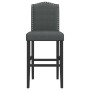 Taburetes altos 2 uds madera maciza de caucho y tela de vidaXL, Taburetes de cocina - Ref: Foro24-4006208, Precio: 113,39 €, ...