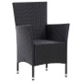 Set de comedor de jardín 5 pzas y cojines ratán sintético negro de vidaXL, Conjuntos de jardín - Ref: Foro24-46025, Precio: 4...