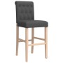 Taburetes altos 2 uds madera maciza de caucho y tela de vidaXL, Taburetes de cocina - Ref: Foro24-4006215, Precio: 142,38 €, ...