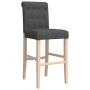 Taburetes altos 2 uds madera maciza de caucho y tela de vidaXL, Taburetes de cocina - Ref: Foro24-4006215, Precio: 140,20 €, ...