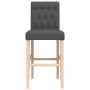 Taburetes altos 2 uds madera maciza de caucho y tela de vidaXL, Taburetes de cocina - Ref: Foro24-4006215, Precio: 142,38 €, ...