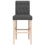 Taburetes altos 2 uds madera maciza de caucho y tela de vidaXL, Taburetes de cocina - Ref: Foro24-4006215, Precio: 140,20 €, ...