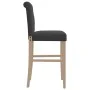 Taburetes altos 2 uds madera maciza de caucho y tela de vidaXL, Taburetes de cocina - Ref: Foro24-4006215, Precio: 140,20 €, ...