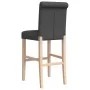 Taburetes altos 2 uds madera maciza de caucho y tela de vidaXL, Taburetes de cocina - Ref: Foro24-4006215, Precio: 140,20 €, ...