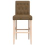 Taburetes altos 2 uds madera maciza de caucho y tela de vidaXL, Taburetes de cocina - Ref: Foro24-4006220, Precio: 115,24 €, ...