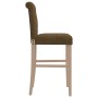 Taburetes altos 2 uds madera maciza de caucho y tela de vidaXL, Taburetes de cocina - Ref: Foro24-4006220, Precio: 115,24 €, ...