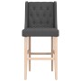 Taburetes altos 2 uds madera maciza de caucho y tela de vidaXL, Taburetes de cocina - Ref: Foro24-4006222, Precio: 107,88 €, ...