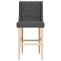 Taburetes altos 2 uds madera maciza de caucho y tela de vidaXL, Taburetes de cocina - Ref: Foro24-4006222, Precio: 106,17 €, ...