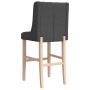 Taburetes altos 2 uds madera maciza de caucho y tela de vidaXL, Taburetes de cocina - Ref: Foro24-4006222, Precio: 107,88 €, ...