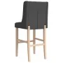Taburetes altos 2 uds madera maciza de caucho y tela de vidaXL, Taburetes de cocina - Ref: Foro24-4006222, Precio: 106,17 €, ...