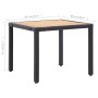 Set de comedor de jardín 5 pzas y cojines ratán sintético negro de vidaXL, Conjuntos de jardín - Ref: Foro24-46025, Precio: 4...