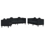 Juego de sofás con cojines 3 piezas terciopelo negro de vidaXL, Sofás - Ref: Foro24-3209252, Precio: 798,61 €, Descuento: %