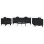 Juego de sofás con cojines 3 piezas terciopelo negro de vidaXL, Sofás - Ref: Foro24-3209252, Precio: 721,86 €, Descuento: %