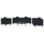 Juego de sofás con cojines 3 piezas terciopelo negro de vidaXL, Sofás - Ref: Foro24-3209252, Precio: 798,61 €, Descuento: %