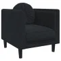 Juego de sofás con cojines 3 piezas terciopelo negro de vidaXL, Sofás - Ref: Foro24-3209252, Precio: 721,86 €, Descuento: %