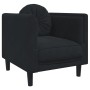 Juego de sofás con cojines 3 piezas terciopelo negro de vidaXL, Sofás - Ref: Foro24-3209252, Precio: 798,61 €, Descuento: %