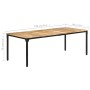 Mesa de comedor madera de mango rugosa 220x100x76 cm en Mesas de comedor | Comprar online en Foru.es