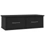Estante de cajones para pared contrachapada negro 60x26x18,5cm de vidaXL, Estantes y estanterías - Ref: Foro24-800586, Precio...