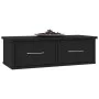Estante de cajones para pared contrachapada negro 60x26x18,5cm de vidaXL, Estantes y estanterías - Ref: Foro24-800586, Precio...