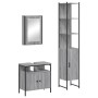 Set de muebles de baño 3 pzas madera contrachapada gris sonoma de vidaXL, Muebles de baño - Ref: Foro24-3214798, Precio: 181,...