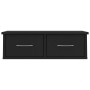 Estante de cajones para pared contrachapada negro 60x26x18,5cm de vidaXL, Estantes y estanterías - Ref: Foro24-800586, Precio...