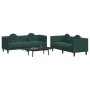 Dark green velvet 2-piece sofa set with cushions by vidaXL, Sofas - Ref: Foro24-3209259, Price: 553,10 €, Discount: %