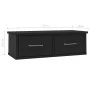 Estante de cajones para pared contrachapada negro 60x26x18,5cm de vidaXL, Estantes y estanterías - Ref: Foro24-800586, Precio...