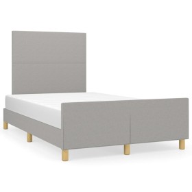 Estructura de cama con cabecero tela gris claro 120x190 cm de vidaXL, Camas y somieres - Ref: Foro24-3270499, Precio: 167,09 ...